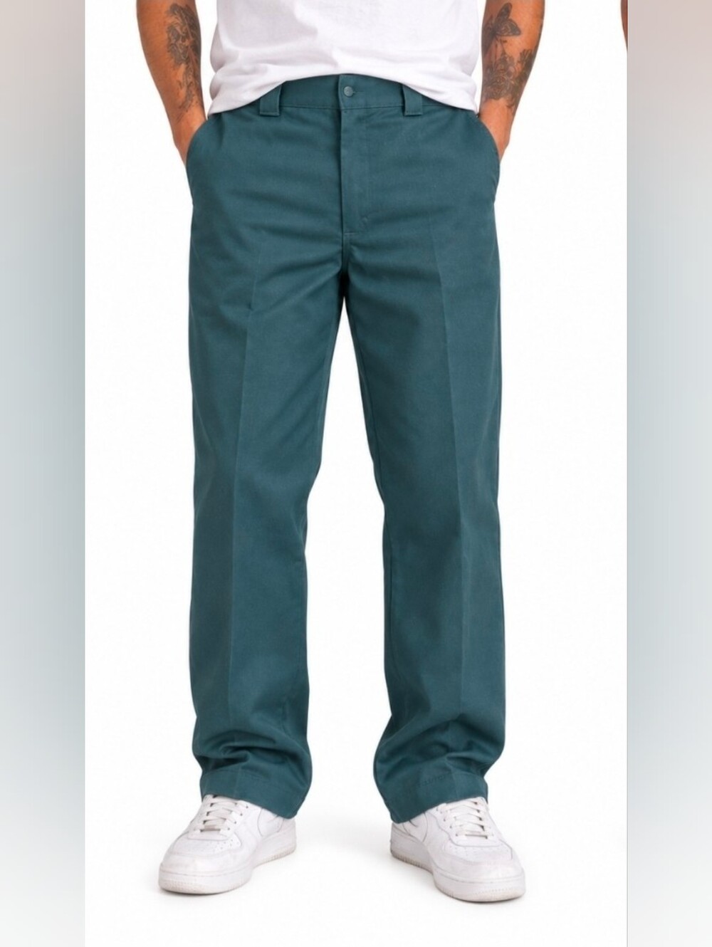 NEW Vintage Dickies 874 Plain Front Twill Pants Teal Green Men’s 40x32 Workwear